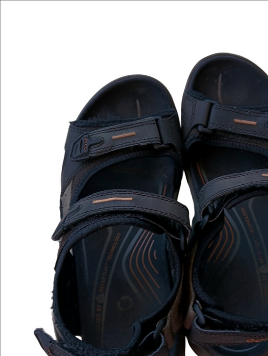 ECCO Sandals Yucatan Sport Strappy Rugged Hiking  Black & Gray Men\'s 43 US 9.5 main image 4